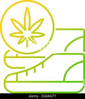 Icône vecteur linéaire dégradé de chaussures durables Illustration de Vecteur