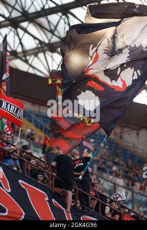 AC Milan supporters pendant AC Milan vs SS Lazio, football italien série A match à Milan, Italie, septembre 12 2021 Banque D'Images