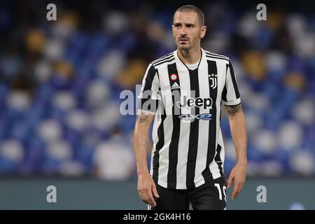 Naples, Italie. 11 septembre 2021. Leonardo Bonucci de Juventus FC lors de la série Un match de football 2021/2022 entre SSC Napoli et Juventus FC au stade Diego Armando Maradona à Naples (Italie), le 11 septembre 2021. Photo Cesare Purini/Insidefoto crédit: Insidefoto srl/Alay Live News Banque D'Images