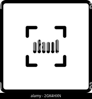 Vecteur de contour de l'icône du générateur de code QR. Code-barres du scanner. Analyse rapide Illustration de Vecteur