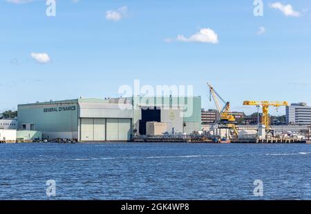 South Boat Yard d'Electric Boat, Groton, Connecticut Banque D'Images