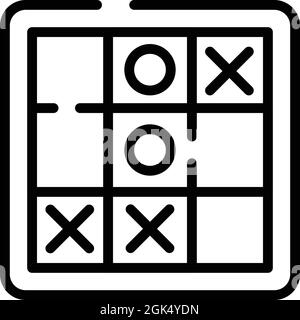 Vecteur de contour d'icône de jeu logique. Activité logique. Casse-tête de tâche Illustration de Vecteur