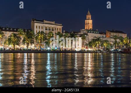 Split est la capitale et la plus grande ville du comté de Split-Dalmatie, de la Dalmatie et de l'Adriatique Croatie Banque D'Images