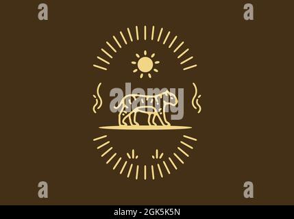 Illustration de l'art en ligne du motif tigre Illustration de Vecteur