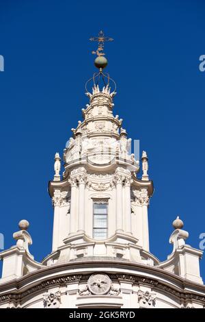 Italie, Rome, église Sant'Ivo alla Sapienza, clocher Borromini Banque D'Images