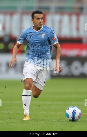 Milan, Italie, 12 septembre 2021. Pedro de SS Lazio pendant la série Un match à Giuseppe Meazza, Milan. Le crédit photo devrait se lire: Jonathan Moscrop / Sportimage Banque D'Images