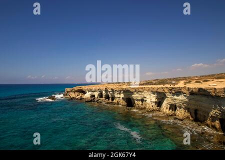 Les grottes marines près d'Ayia Napa à Chypre Banque D'Images