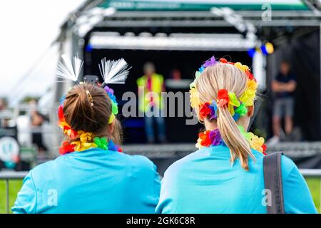 Arley Hall & Gardens-5k Sunset Walk pour recueillir des fonds pour St. Rocco's, l'hôpital local pour les personnes ayant reçu un diagnostic de maladie qui limite leur vie Banque D'Images