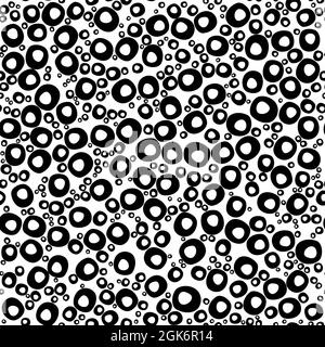 Motif sans couture avec cercles dessinés à la main. Illustration vectorielle de style Doodle isolée sur fond blanc. Pour le design intérieur, le papier peint, l'emballage, po Illustration de Vecteur
