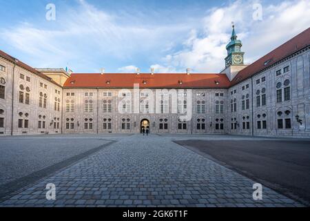 Kaiserhof (cour de l'empereur) et la tour Residenz à Munich Residenz - Munich, Bavière, Allemagne Banque D'Images