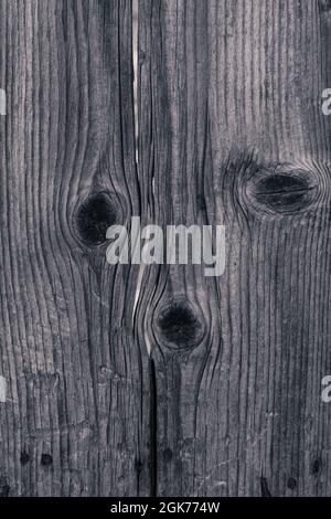 élément de la vieille porte en bois séché qui ressemble à un visage humain de nœuds en bois Banque D'Images