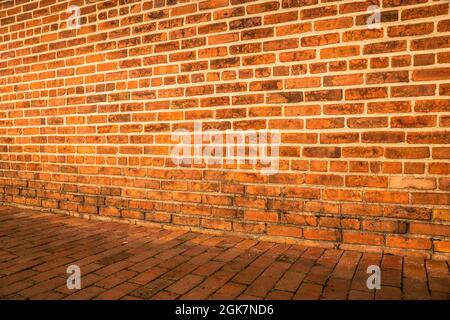 Grunge l'image de mur et de sol en briques pleines pour l'arrière-plan Banque D'Images