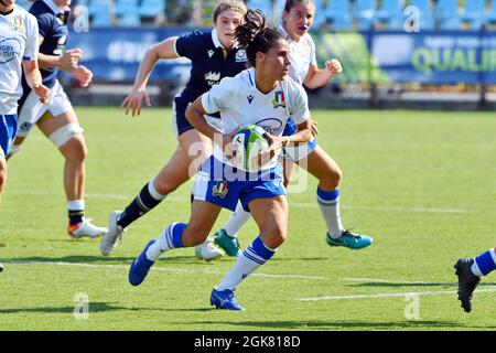 Parme, Italie. 13 septembre 2021. Sara Barattin (Italie) pendant la qualification de coupe du monde de la Femme de Rugby 2022 - Italie vs Ecosse, coupe du monde à Parme, Italie, septembre 13 2021 crédit: Agence de photo indépendante/Alamy Live News Banque D'Images