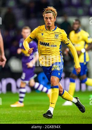 ANVERS, BELGIQUE - SEPTEMBRE 13 : Yuma Suzuki de STVV lors du match Jupiler Pro League entre K. Beerschot V.A. et STVV à l'Olympich Stadion le 13 septembre 2021 à Anvers, Belgique (photo de Jeroen Meuwsen/Orange Pictures) Banque D'Images