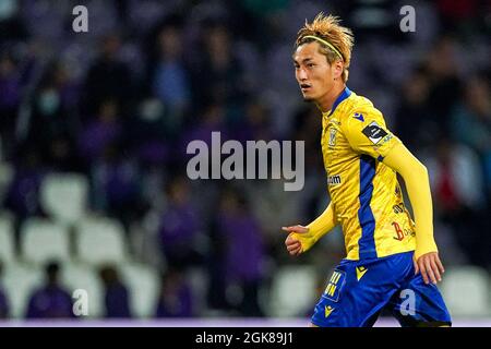 ANVERS, BELGIQUE - SEPTEMBRE 13 : Yuma Suzuki de STVV lors du match Jupiler Pro League entre K. Beerschot V.A. et STVV à l'Olympich Stadion le 13 septembre 2021 à Anvers, Belgique (photo de Jeroen Meuwsen/Orange Pictures) Banque D'Images