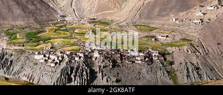 Village de Photoksar - randonnée Zanskar - Ladakh - Inde Banque D'Images