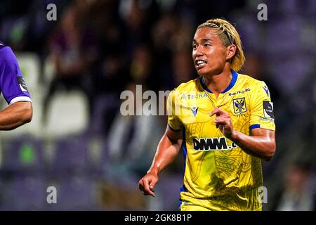 ANVERS, BELGIQUE - SEPTEMBRE 13 : Daichi Hayashi de STVV lors du match de la Jupiler Pro League entre K. Beerschot V.A. et STVV à l'Olympiisch Stadion le 13 septembre 2021 à Anvers, Belgique (photo de Jeroen Meuwsen/Orange Pictures) Banque D'Images