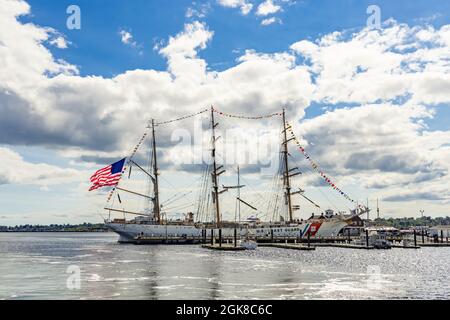 L'aigle de l'USCGC à New London, CT Banque D'Images