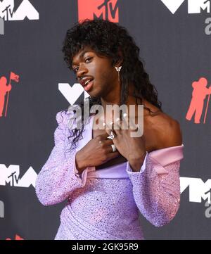 New York, États-Unis. 12 septembre 2021. Lil NAS X participe aux MTV Video Music Awards 2021 au Barclays Center le 12 septembre 2021 dans le quartier de Brooklyn à New York. Photo: Jeremy Smith/imageSPACE/Sipa USA crédit: SIPA USA/Alay Live News Banque D'Images