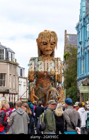 12 septembre 2021. Nairn, Highlands, Écosse, Royaume-Uni. C'est LA TEMPÊTE - "les océans sont en hausse, et il en est de même DE LA TEMPÊTE. Des makers de Big Man Walking vient un f Banque D'Images