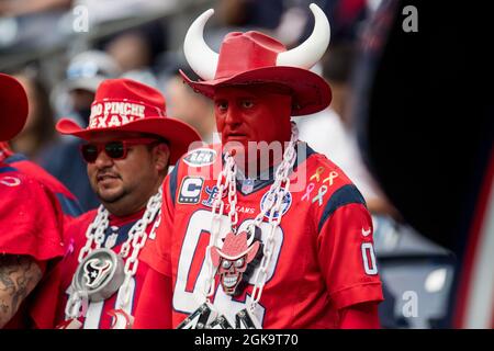 Detroit Lions vs. Houston Texans. Fans support on NFL Game. Silhouette of  supporters, big screen with two rivals in background Stock Photo - Alamy