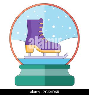Icône de Noël plate pour une fête confortable à la maison, isolée sur un fond blanc Illustration de Vecteur