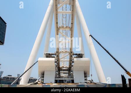Dubaï, Émirats arabes Unis, 04/07/2020. Construction de base de l'oeil de Dubaï (Ain Dubai) - la plus grande grande grande grande grande roue au monde, l'île de Bluewaters. Banque D'Images