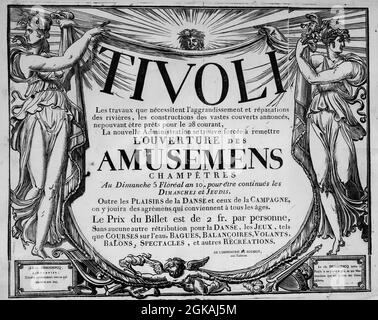 Tivoli – l'ouverture des divertissements champares au dimanche 5 floréal an 10 Banque D'Images