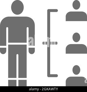 Équipe d'affaires, groupe de personnes, gestion des ressources humaines, icône grise de recrutement. Illustration de Vecteur