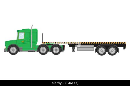 Maquette vectorielle de camion à plateau sur blanc pour la marque du véhicule et l'identité de l'entreprise. Illustration de Vecteur