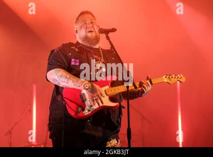 Rory Charles Graham aka Rag'n'Bone Man qui se déroule au Cambridge Club Festival 2021 à Childerley Orchard le 10 septembre 2021, à Cambridge, en Angleterre Banque D'Images