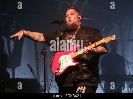 Rory Charles Graham aka Rag'n'Bone Man qui se déroule au Cambridge Club Festival 2021 à Childerley Orchard le 10 septembre 2021, à Cambridge, en Angleterre Banque D'Images