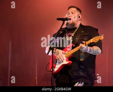 Rory Charles Graham aka Rag'n'Bone Man qui se déroule au Cambridge Club Festival 2021 à Childerley Orchard le 10 septembre 2021, à Cambridge, en Angleterre Banque D'Images