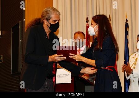 Madrid, Espagne. 14 septembre 2021. Reine espagnole Letizia à l'occasion du 50 anniversaire de la FacultadCiencias de la Información (Complutense University) à Madrid, le mardi 14 septembre 2021. Credit: CORMON PRESSE/Alamy Live News Banque D'Images