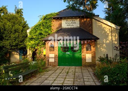 Hayes Village Hall sur la rue Hayes à Hayes, Kent, Royaume-Uni. La salle du village est proche de l'église Sainte-Marie-la-Vierge et du pub George. Banque D'Images