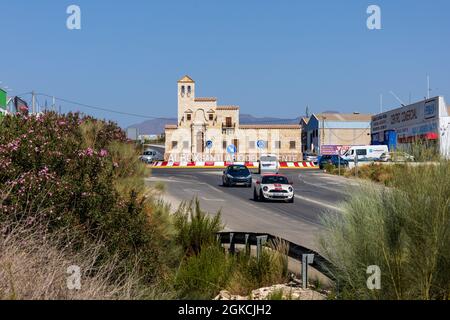 Rond-point décoratif à Albox, Vallée d'Almanzora, Andalousie Espagne Banque D'Images