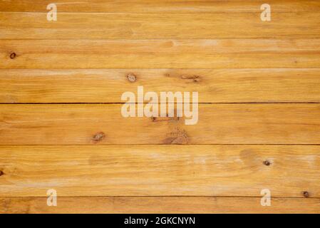 Joli plateau de table en bois horizontal verni avec des tons jaunes usés. Texture de bois vectoriel. Banque D'Images