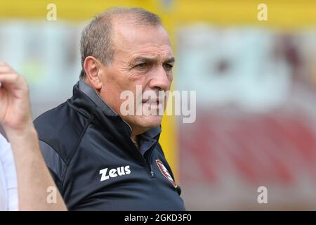 Fabrizio Castori entraîneur de l'US Salerntana pendant la série Un match de 2021/2022 entre le FC de Turin et l'US Salerntana à Olimpico Grande Torino le Septembe Banque D'Images