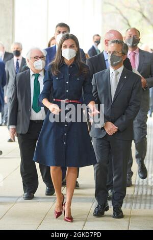 Madrid, Madrid, Espagne. 14 septembre 2021. La reine Letizia d'Espagne assiste à la célébration du 50ème anniversaire de la création de la Faculté des sciences de l'information à l'Université Complutense le 14 septembre 2021 à Madrid, Espagne (Credit image: © Jack Abuin/ZUMA Press Wire) Banque D'Images