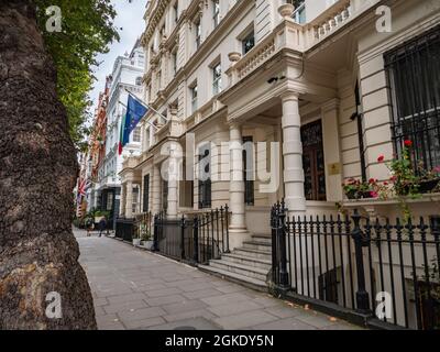 Ambassade de la République de Bulgarie à South Kensington, Londres, Angleterre, Royaume-Uni. Banque D'Images