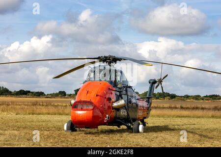 L'hélicoptère Westland Wessex HU5 (XT761) est détenu et exploité par Historic Helicopter sur exposition statique au salon de l'aviation et du country d'Abingdon 2021 Banque D'Images