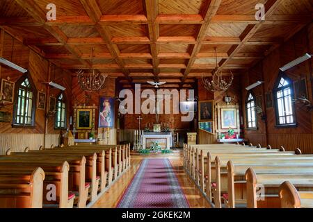 Église en bois, Giby, Podlaskie, Pologne Banque D'Images