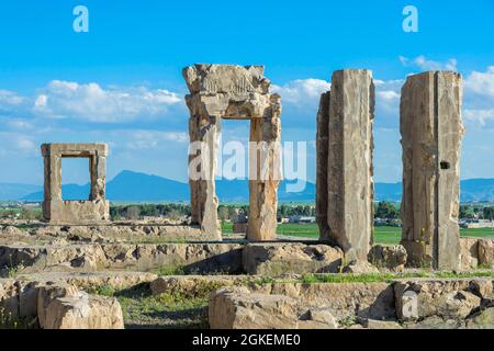 Persepolis, ruines du Palais Hadish, province de Fars, République islamique d'Iran Banque D'Images