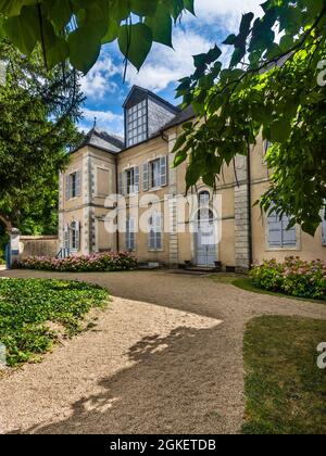 Maison du XVIIIe siècle de l'écrivain du XIXe siècle George Sand à Nohant, Indre (36), France. Banque D'Images