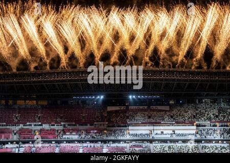 TOKIO (SHINJUKU-KU), JAPON - AOÛT 24: WAS WERam Tag (0) der Paralympiques (Paralymische Spiele) Tokio 2020 waehrend der Eroeffnungsfeier in Olympic Banque D'Images