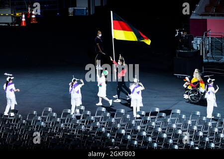 TOKIO (SHINJUKU-KU), JAPON - AOÛT 24: WAS WERam Tag (0) der Paralympiques (Paralymische Spiele) Tokio 2020 waehrend der Eroeffnungsfeier in Olympic Banque D'Images