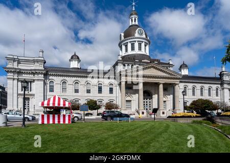 Kingston, Ontario, Canada - 3 septembre 2021 : Hôtel de ville de Kingston, Ontario, Canada. Banque D'Images