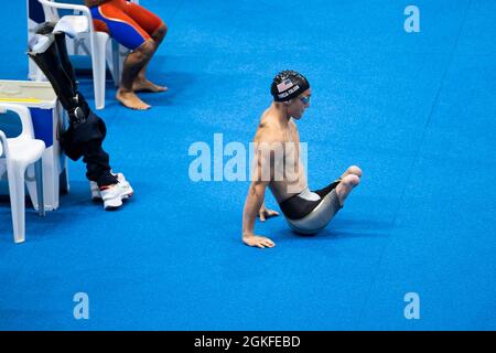 PRU-TOKIO (KOTO-KU), JAPON - AOÛT 26: Featurebild, Garcia Tolson (USA) beim Schwimmen am Tag (3) der Paralympics (Paralymphe Spiele) Tokio 2020 Banque D'Images