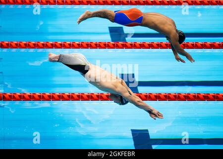 PRU-TOKIO (KOTO-KU), JAPON - AOÛT 26: Featurebild, Garcia Tolson (USA) beim Schwimmen am Tag (3) der Paralympics (Paralymphe Spiele) Tokio 2020 Banque D'Images