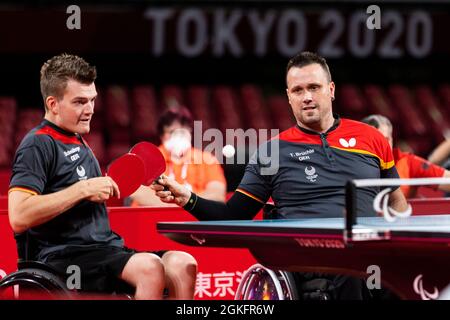 TOKIO (SHIBUYA-KU), JAPON - SEPTEMBRE 02 : BRUECHLE, Thomas (GER) (retour) vom Tischtennis Frickenhausen (Bade-Wurtemberg), geboren am 29.07.1976 in L. Banque D'Images